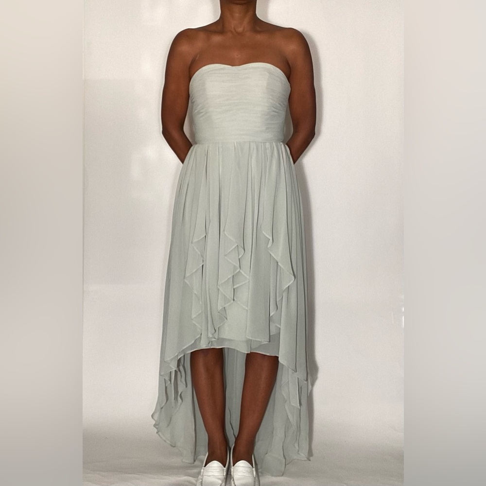 Azazie Strapless dress in Sage, Size A2 (size 2)